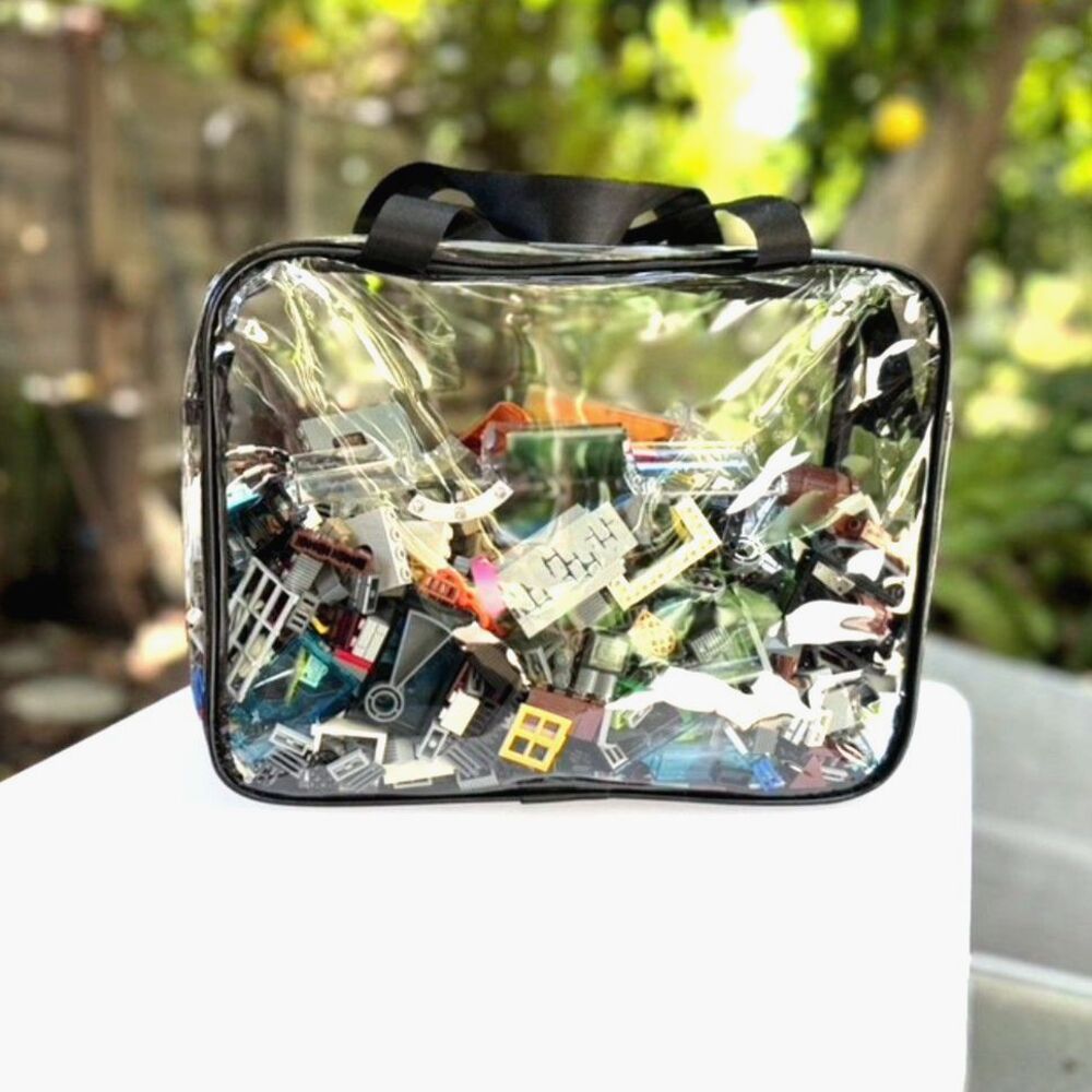 MISC Architectural LEGO Bricks New PVC Satchel Zip Tote 11.8"L x 3.9"W x 8.66"H